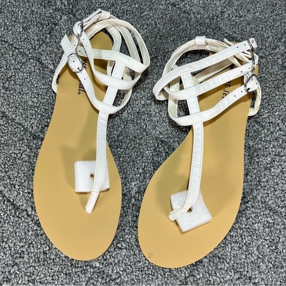 Wet Seal Sandals White High Ankle Strap Womens Size 8 New - Picture 1 of 7